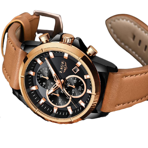 2021 Awesome Large Dial Gold Black Chronograph Bellissimo Deals