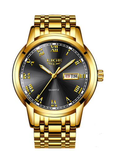 Awesome Waterproof Gold Stainless Steel Watch Bellissimo Deals