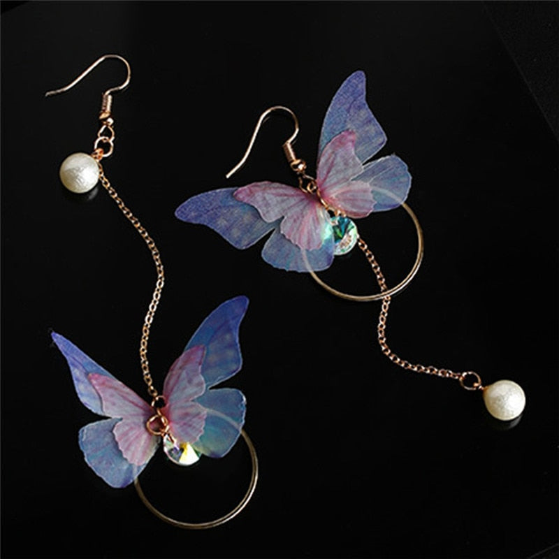 Butterfly Rhinestone Earrings Bellissimo Deals
