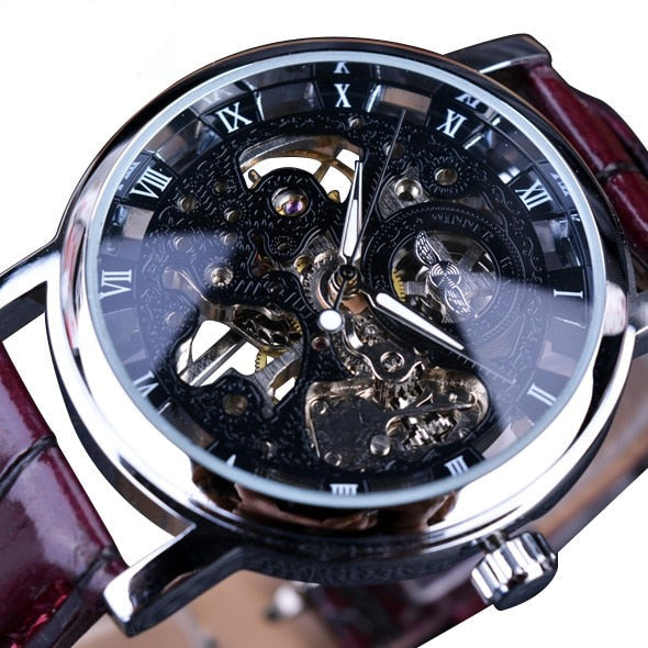 Fashion Luxury Hollow Skeleton Round Strap Wristwatch Bellissimo Deals