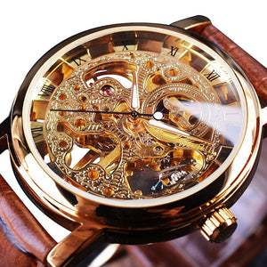 Fashion Luxury Hollow Skeleton Round Strap Wristwatch Bellissimo Deals