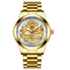 Load image into Gallery viewer, Gold Luxury Dragon Watch Bellissimo Deals