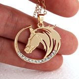 Horse Head Shape Necklace Bellissimo Deals