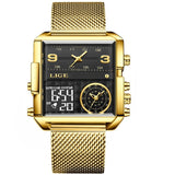 Luxury Men's Watch Dial Display Square Watch Bellissimo Deals